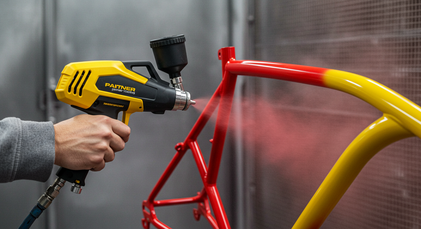 Paintcam spray on a bicycle